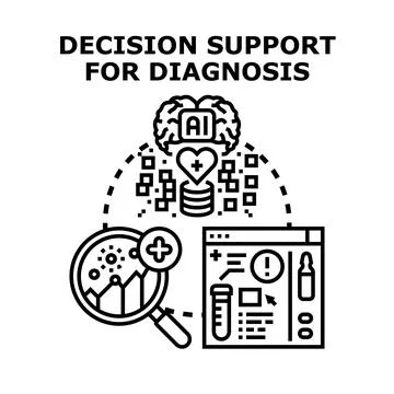 Artificial intelligence supporting medical diagnosis and data analysis 库存插图