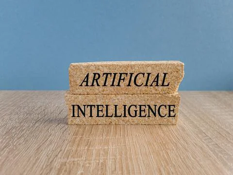 Artificial intelligence symbol. Concept word Artificial intelligence Stock Photos