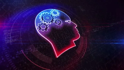 Artificial intelligence symbol cyber icon Stock Footage 326633736