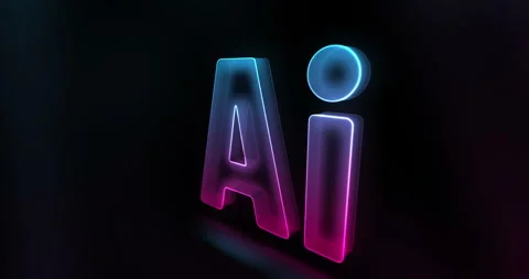 Artificial intelligence symbol glass style Stock Footage 330438239