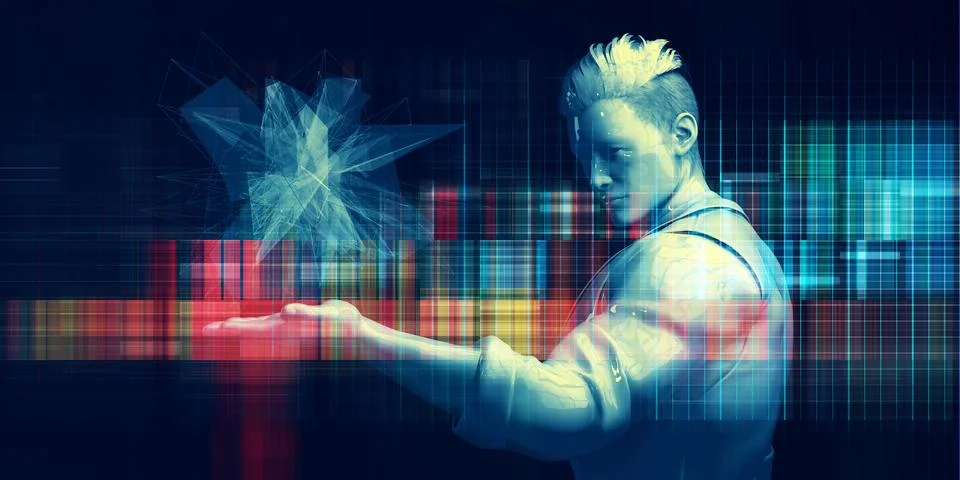Artificial Intelligence System Background For Innovation Planning Illustrazione stock