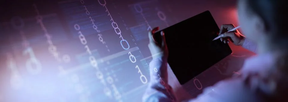 Artificial Intelligence System for Data Analysis and Digital Workflow on Ta.. Stock Photos