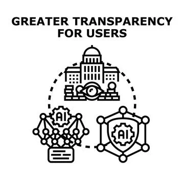 Artificial intelligence systems and data security requiring greater transpare Stock Illustration