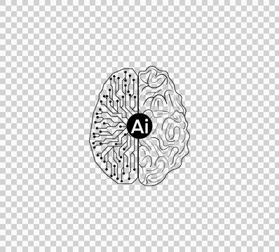 Artificial intelligence systems are powered by machine learning, AI's brain Stock Illustration