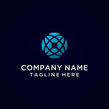 Artificial Intelligence technology abstract logo Stock Illustration