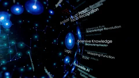 Artificial intelligence, Technology background Stock Footage 255114594