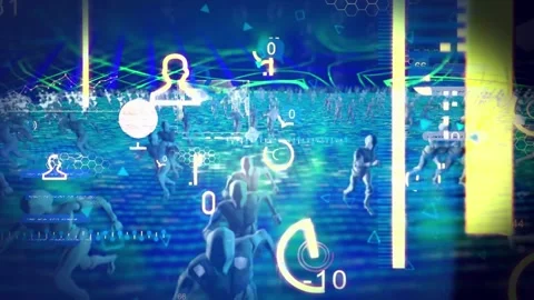 Artificial intelligence, Technology background Video stock 255115077