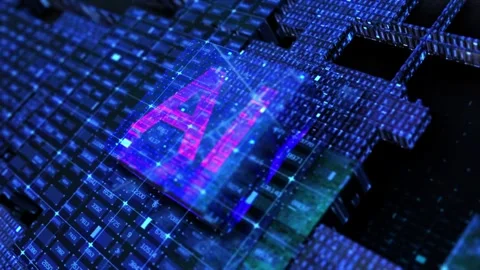Artificial intelligence, Technology background Video stock 255115132