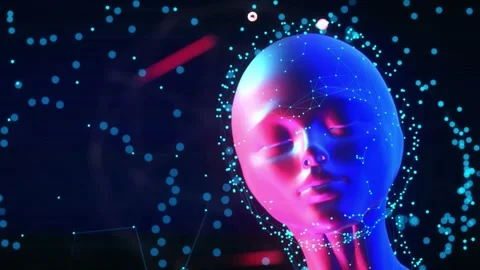 Artificial intelligence, Technology background Video stock 255115677