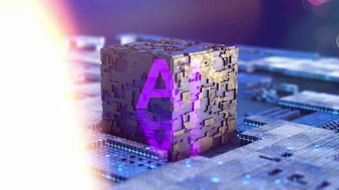 Artificial intelligence, Technology background Video stock 255116130
