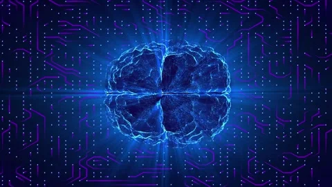 Artificial intelligence, Technology background Vídeo Stock 255116517