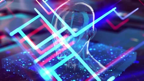 Artificial intelligence, Technology background Stock Footage 255116766