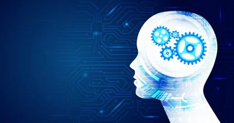 Artificial intelligence technology background. Stock Illustration