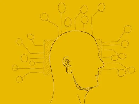 Artificial intelligence technology concept illustration Stock Illustration