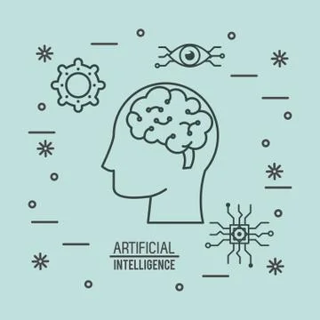 Artificial intelligence technology イラスト素材