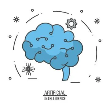 Artificial intelligence technology Illustrazione stock