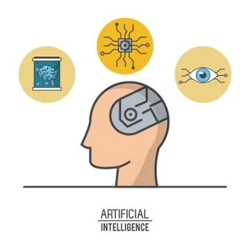 Artificial intelligence technology Illustrazione stock