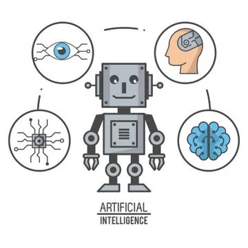 Artificial intelligence technology Stockillustratie
