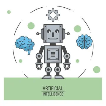 Artificial intelligence technology Stockillustratie