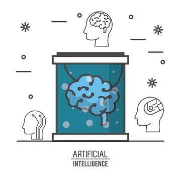 Artificial intelligence technology Stockillustratie