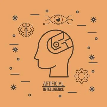 Artificial intelligence technology Illustrazione stock
