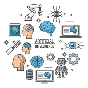 Artificial intelligence technology 스톡 일러스트