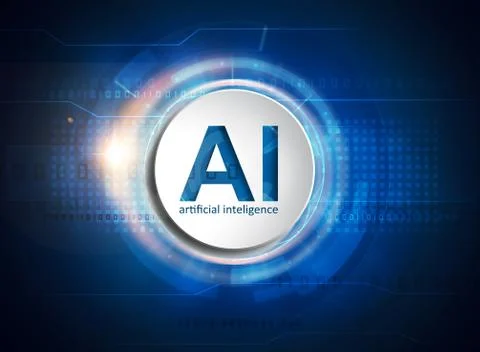 Artificial intelligence technology Illustrazione stock