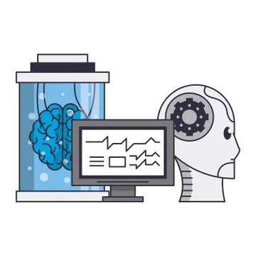 Artificial intelligence technology Stockillustratie