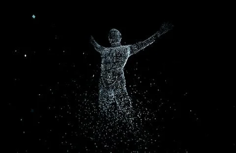 Artificial intelligence technology, jumping Stock Illustration