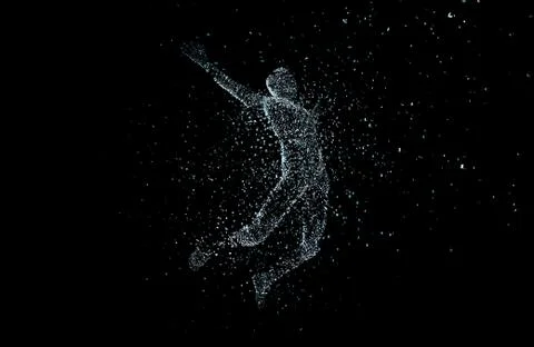 Artificial intelligence technology, jumping Stock Illustration