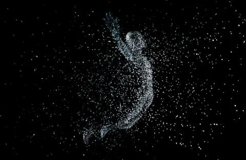 Artificial intelligence technology, jumping Stock Illustration