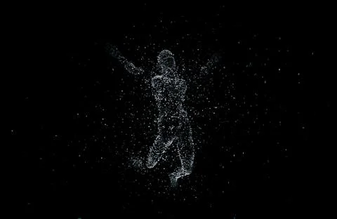 Artificial intelligence technology, jumping Stock Illustration