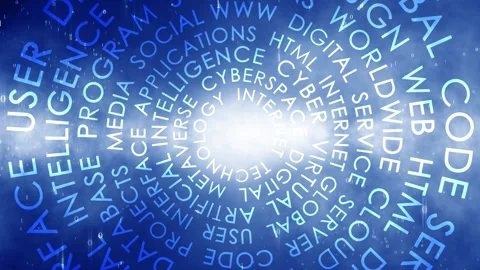 Artificial Intelligence technology looping word cloud Stock-Footage 333215708