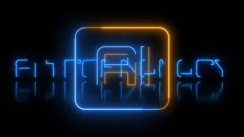 Artificial intelligence technology neon light animation concept Stock Footage 333379427