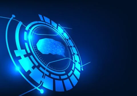 Artificial intelligence technology, or AI, that can process information qui.. 스톡 일러스트