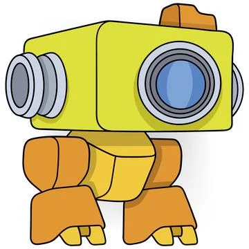 With artificial intelligence technology robots becoming photo generators Stock-Illustration