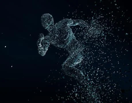 Artificial intelligence technology, running Illustrazione stock