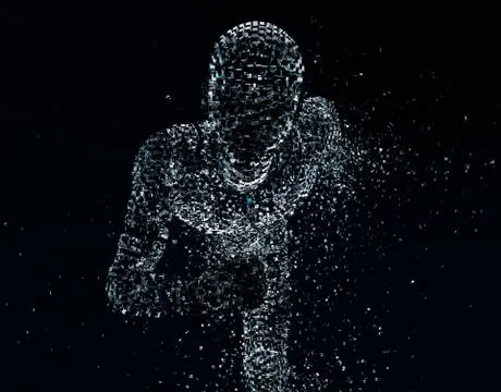 Artificial intelligence technology, running Stock Illustration