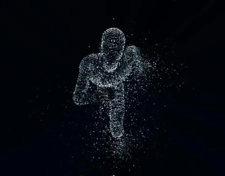 Artificial intelligence technology, running Stock Illustration