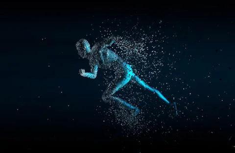 Artificial intelligence technology, running Stock Illustration