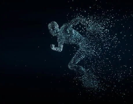 Artificial intelligence technology, running イラスト素材