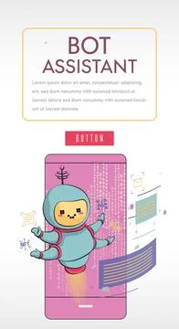 Artificial intelligence technology, smart chatbot. Machine learning. Chatbot  Illustrazione stock