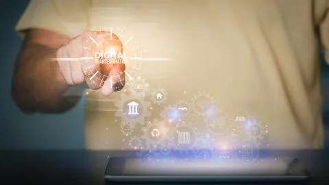 Artificial intelligence technology symbol icon , automation concept Stock Photos