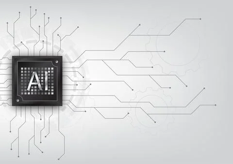 Artificial intelligence technology with a vector illustration showcasing a .. 스톡 일러스트