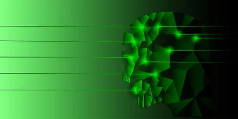 Artificial intelligence. Technology web background. Virtual concept Illustrazione stock