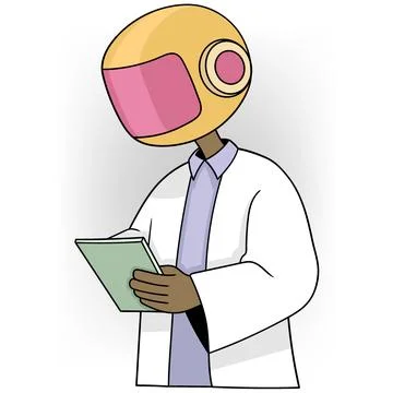 Artificial intelligence technology will be the worker of the future Stock Illustration