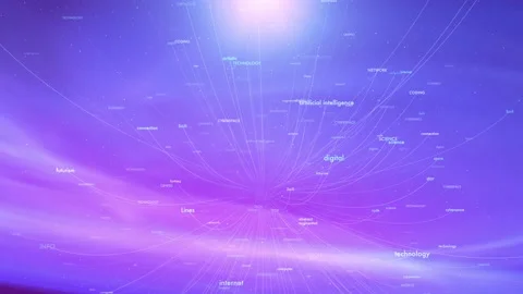 Artificial intelligence technology word cloud animation 動画素材 228092322