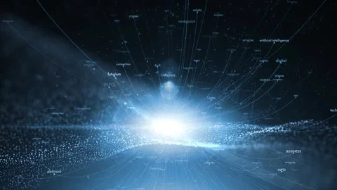 Artificial intelligence technology word cloud animation Stock Footage 334808116