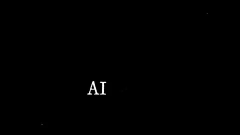 Artificial intelligence text animation on dark background with glowing light Stock Footage 338173995