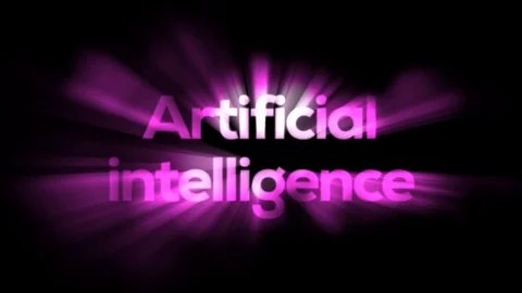 Artificial Intelligence text animation Stock Footage 120837746